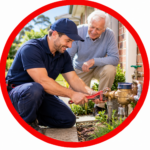 Friendly Outdoor Plumbing Repair Senior's General Plumbing